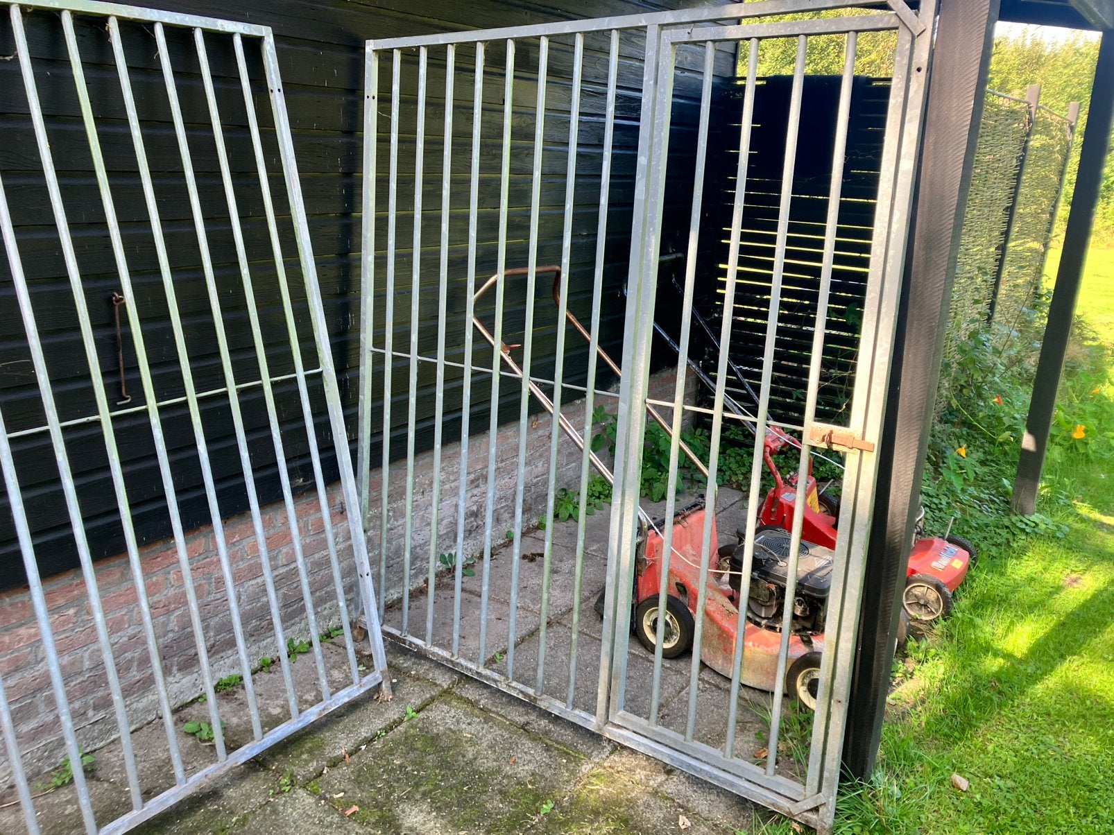 Twee gegalvaniseerde panelen dierenverblijf, Dieren en Toebehoren, Ophalen, Hondenkennel, 100 cm of meer, 110 cm of meer