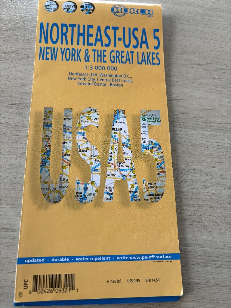Northeast-USA 5, Boeken, Atlassen en Landkaarten, Ophalen of Verzenden, 1800 tot 2000, Nederland, Landkaart