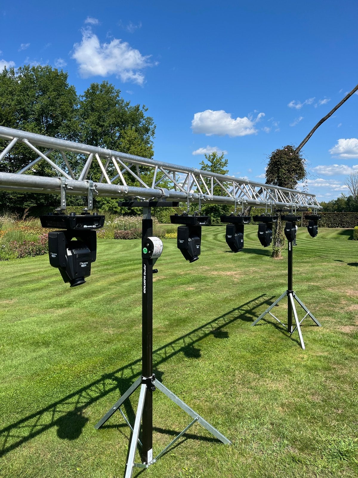 Set van 6 Showtec Phantom 50 | compleet met cases en ophang, Ophalen, Gebruikt, Licht, Kleur