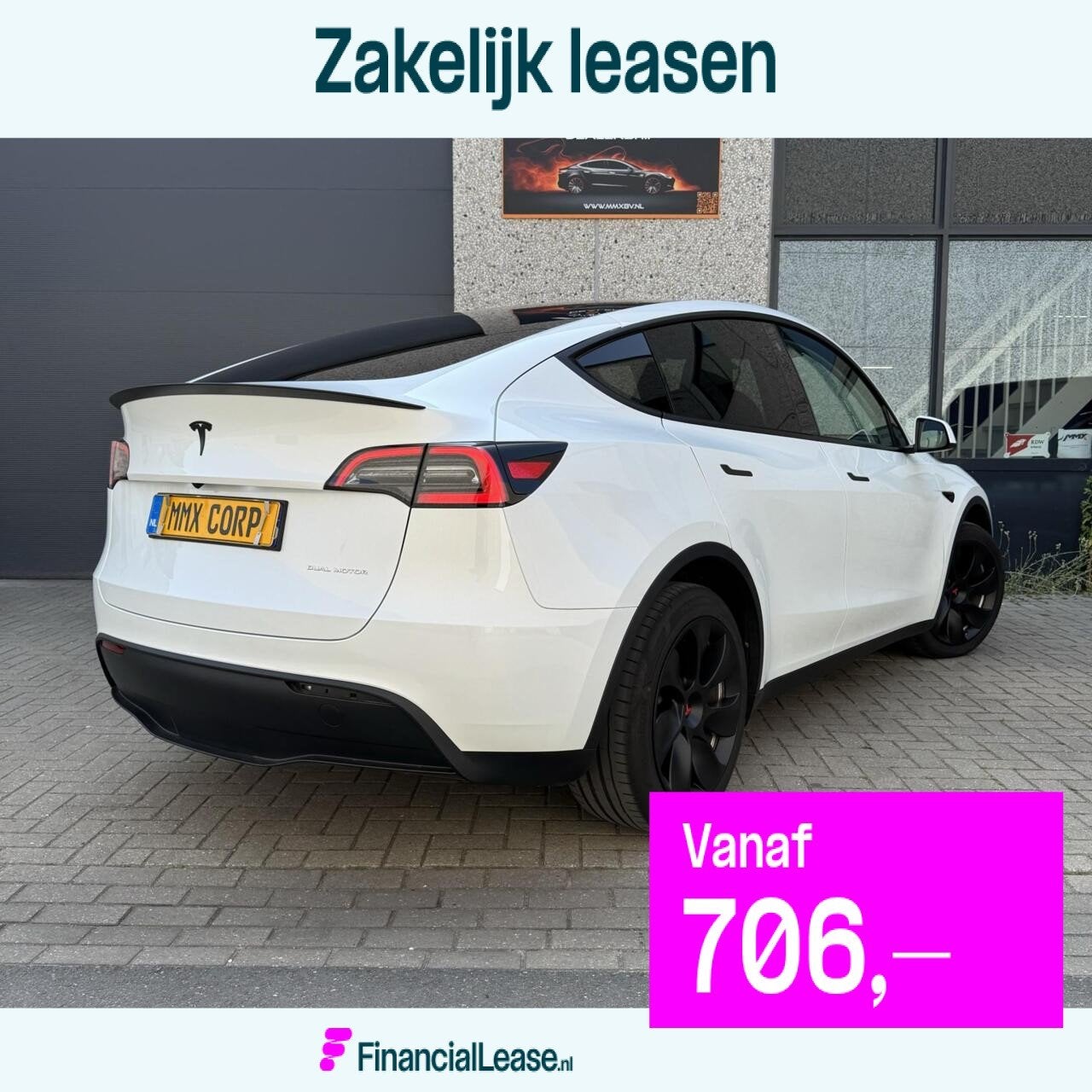 Tesla model Y LR AWD MMXPACK + TREKHAAK + 20 INCH, Automaat, 389 pk, Gebruikt, Zwart