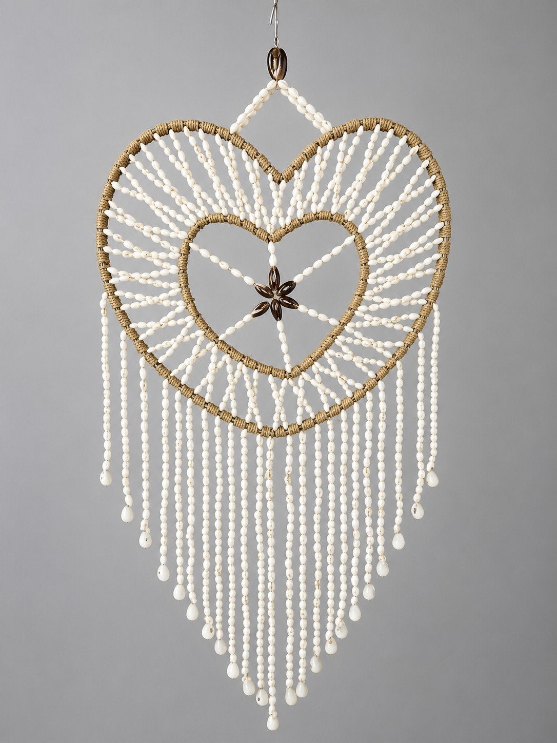 Diding Love Schelpenhanger Hart - Boho Wanddecoratie, Tuin en Terras, Tuinwanddecoratie, Ophalen of Verzenden