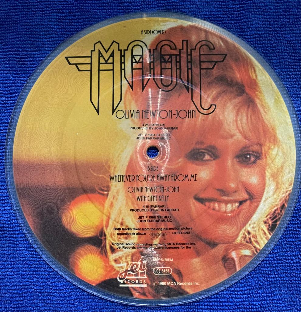 Olivia-Newton-John Magic Vinyl, 7", Picture Disc, 7 inch, 1980 - 1989, Ophalen of Verzenden, Zo goed als nieuw