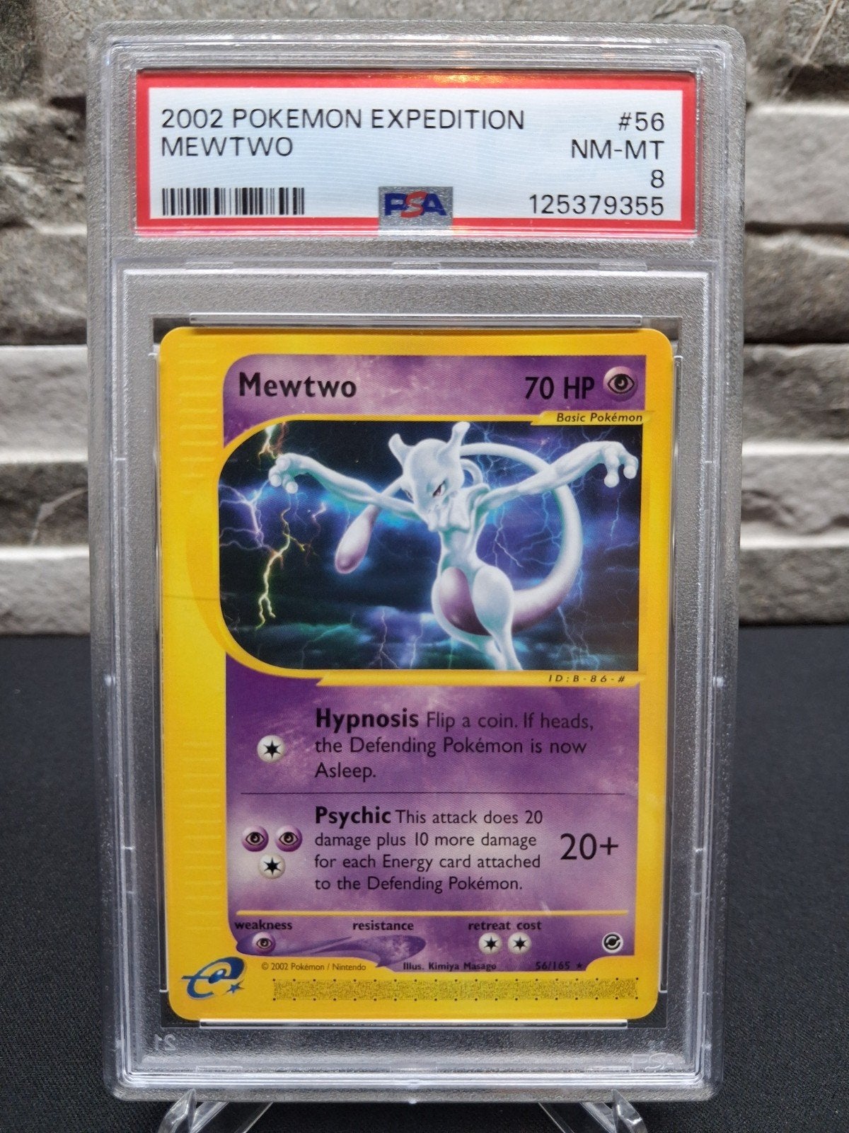Mewtwo 2002 Pokémon Expedition PSA 8 NM-MT #56, Ophalen of Verzenden, Zo goed als nieuw