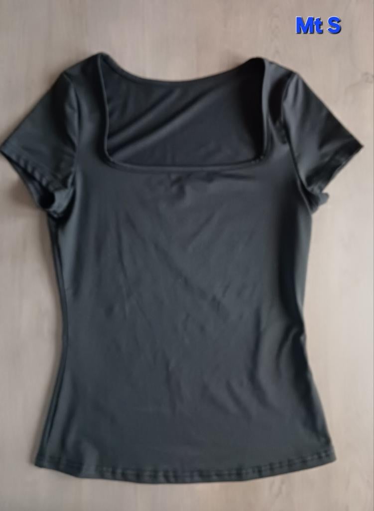 Mooi zwart Shein shirt mt S, Zwart, Ophalen of Verzenden, Zo goed als nieuw, Korte mouw