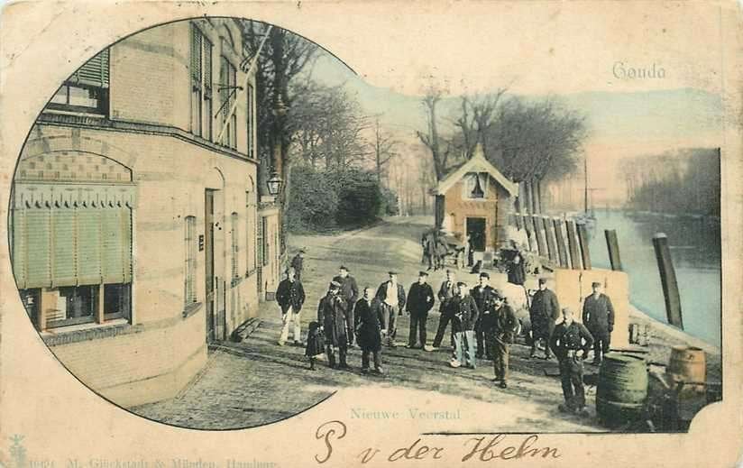 380-807-009 Gouda Nieuwe Veerstal, Verzenden, Voor 1920, Zuid-Holland
