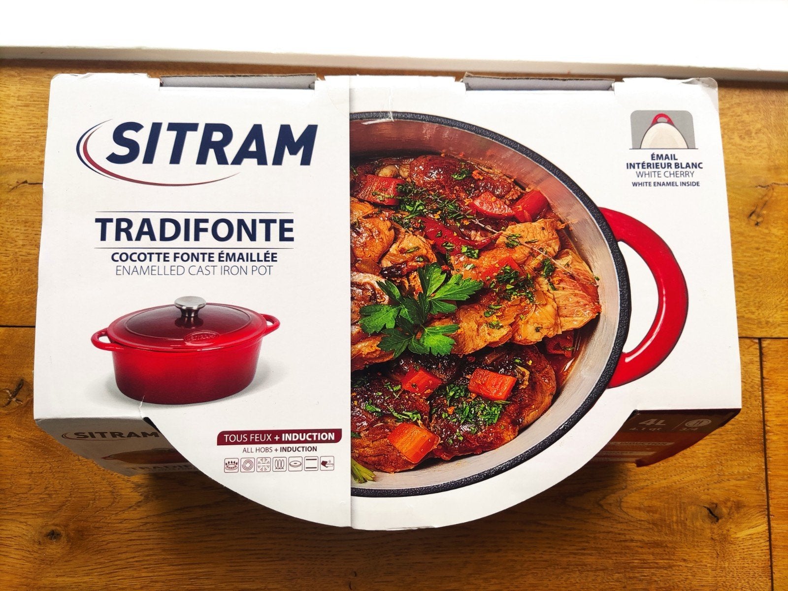 Nieuw - Sitram gietijzeren pan 4L, Ophalen, Nieuw, Antiaanbaklaag, Overige merken