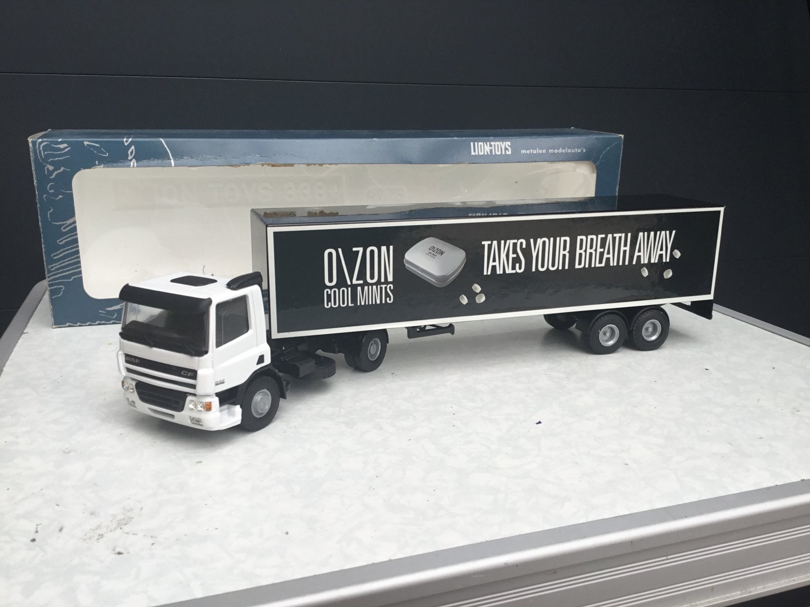 Lion Car Daf CF Ozon  Cool Mints in ovp, Ophalen of Verzenden, Zo goed als nieuw, Bus of Vrachtwagen, Lion Toys