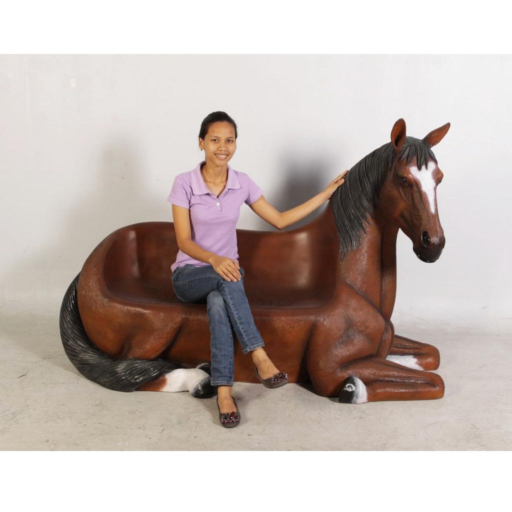 Horse Seat – Paardenbank – Paard Breedte 178 cm Fotomoment, Huis en Inrichting, Banken | Bankstellen, Ophalen, Overige maten, HorecaBeelden