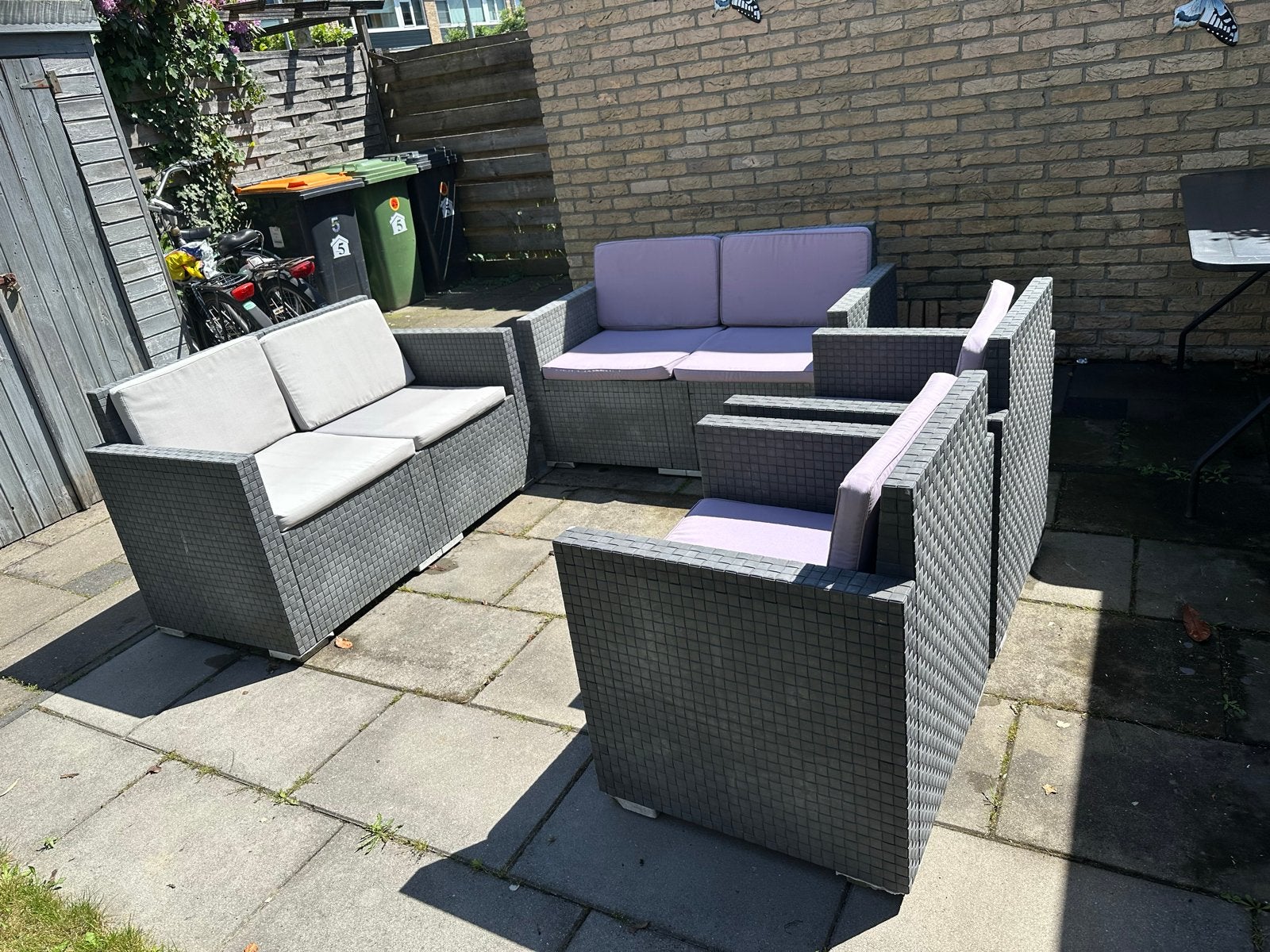 Complete loungeset met optionele betonnen tafel, Ophalen, Overige materialen, Gebruikt, Bank