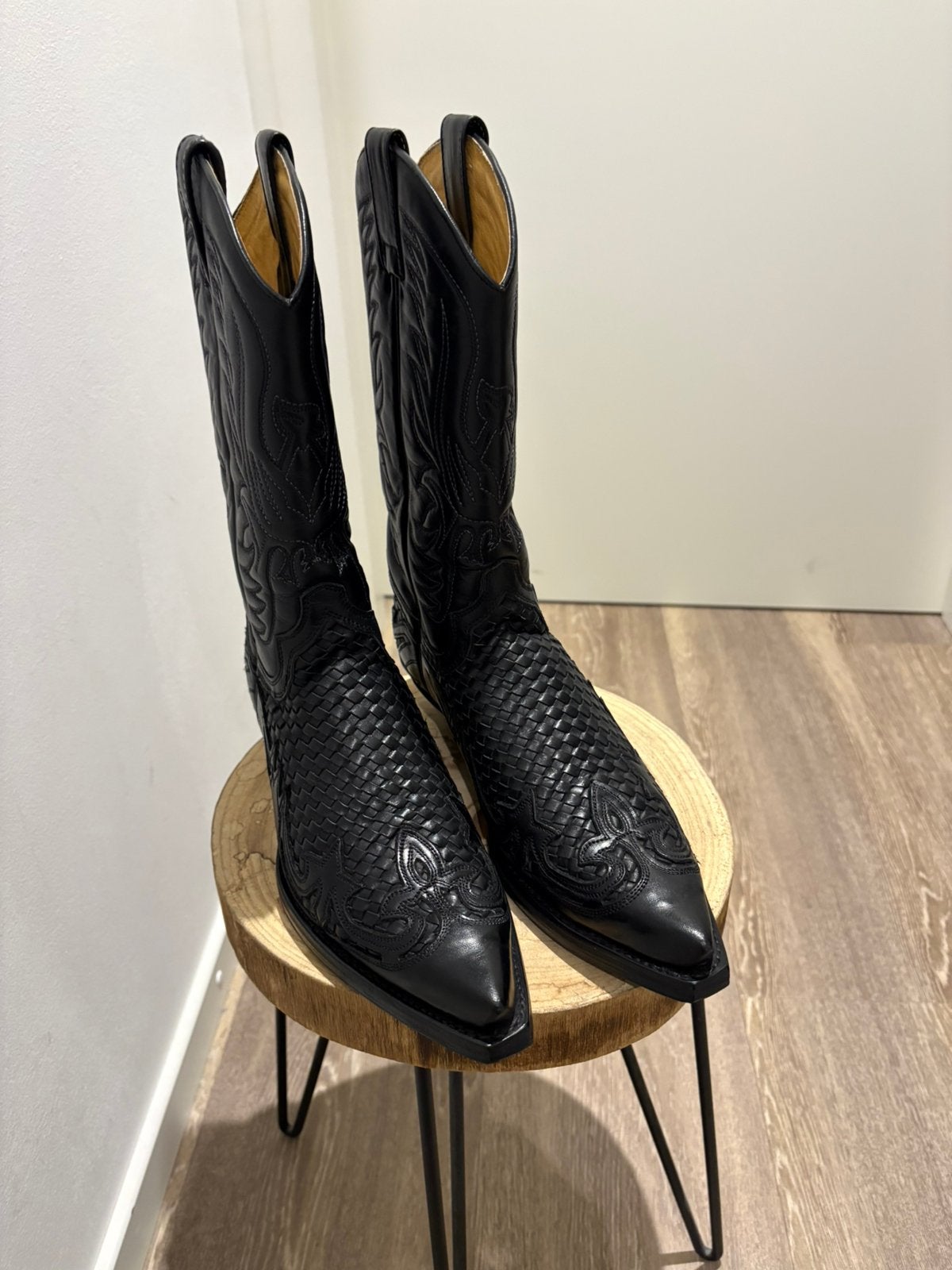 Sendra biots cowboy laarzen mt 39 incl verz, Kleding | Dames, Hoge laarzen, Verzenden, ., Zwart
