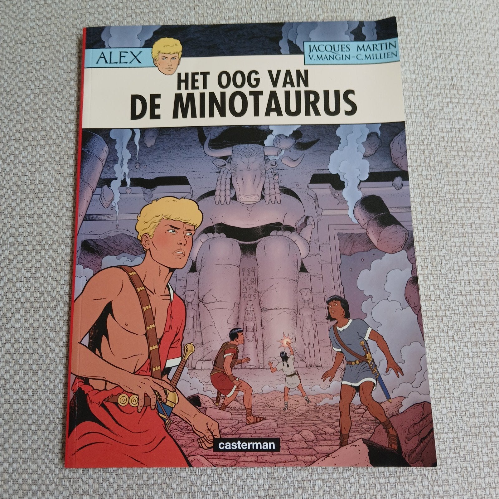 Strip, Alex, het oog van de minnotaurus, Eén stripboek, Ophalen