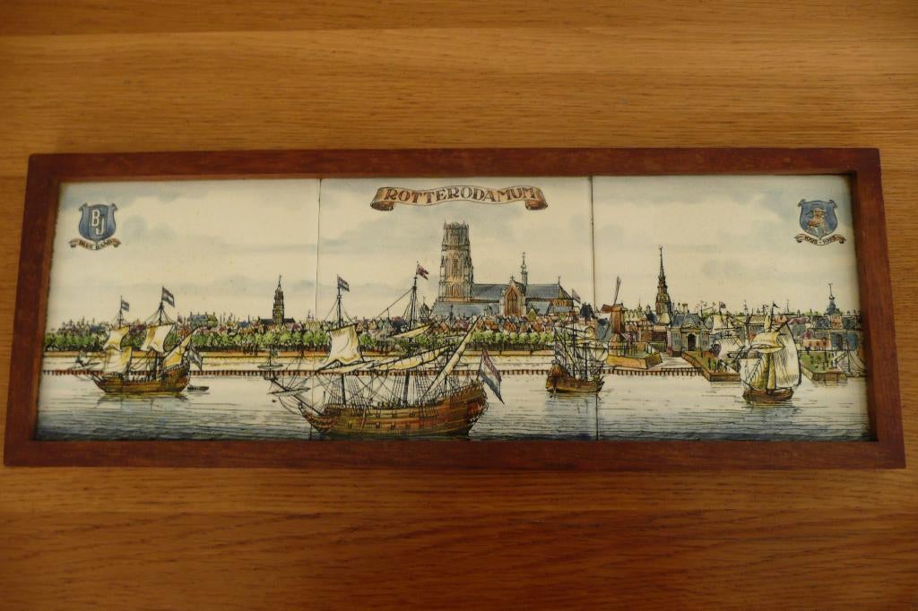 Tegeltableau 50 jaar Blue Band Rotterdam Rotterodamum 1973, Ophalen of Verzenden, Zo goed als nieuw, Overige typen