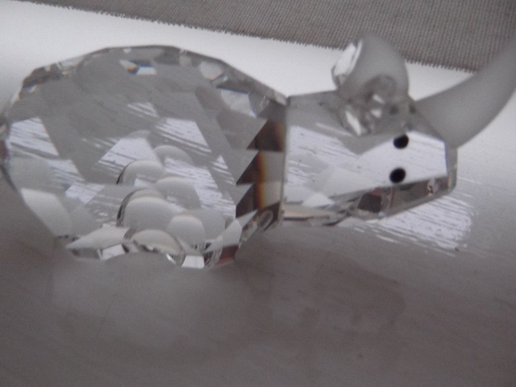 Swarovski   neushoorn, Ophalen of Verzenden, Zo goed als nieuw, Figuurtje