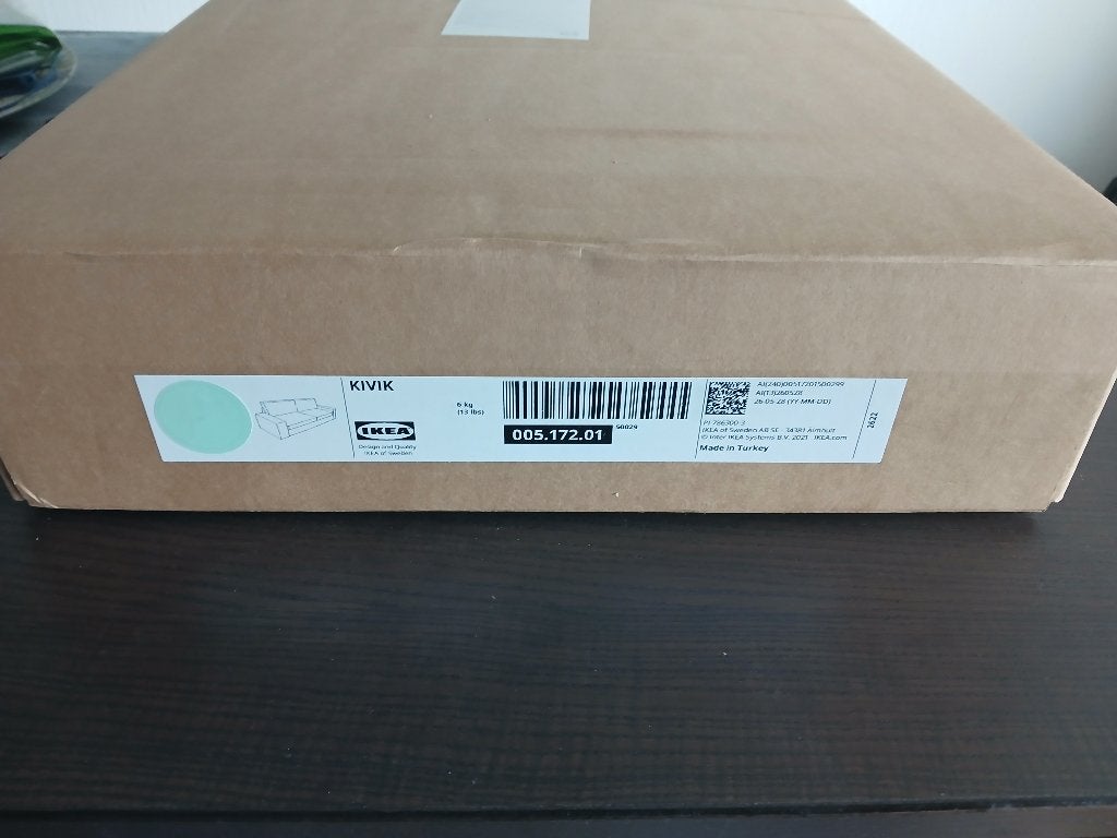 Ikea KIVIK Hoes 3-zitsbank, Gunnared lichtgroen., Ophalen of Verzenden, Nieuw, Tweepersoons, Wit