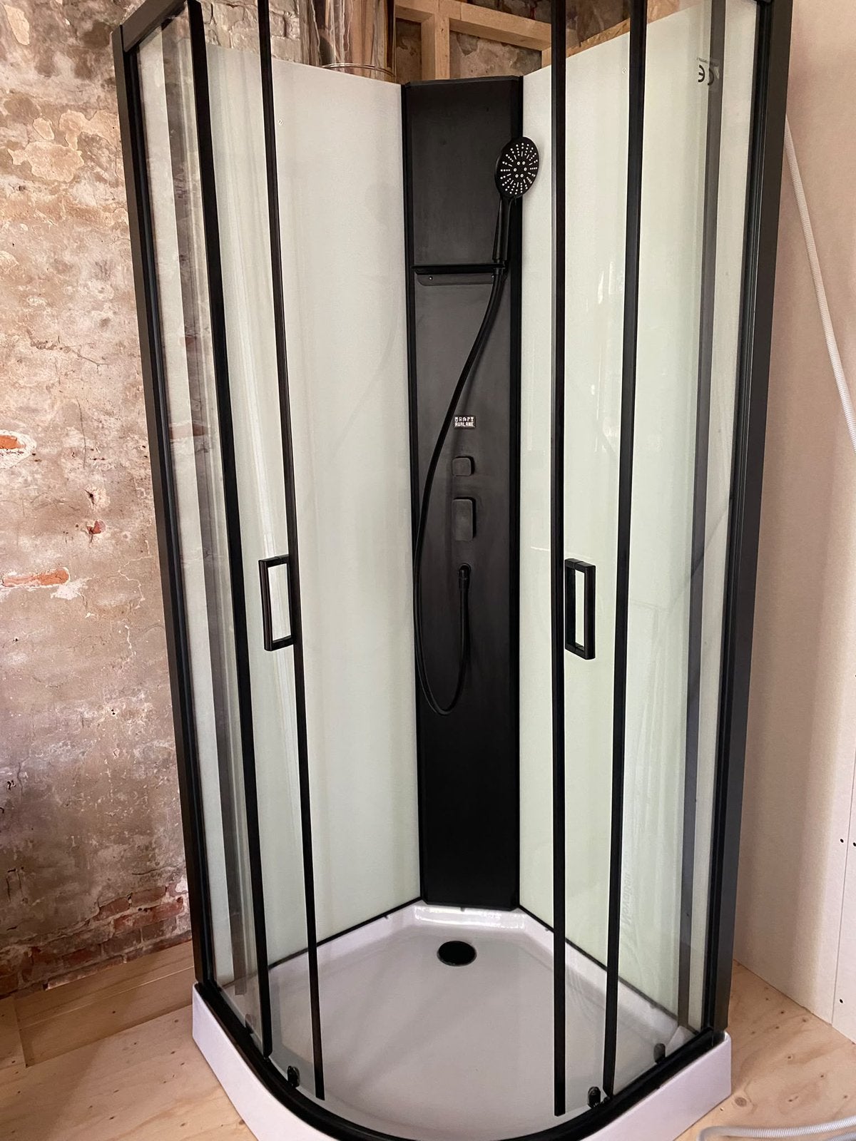 Aurlane Douchecabine Pepper 3 - Kwartrond - 85x85x210-235cm, Ophalen, Zo goed als nieuw, Met douche
