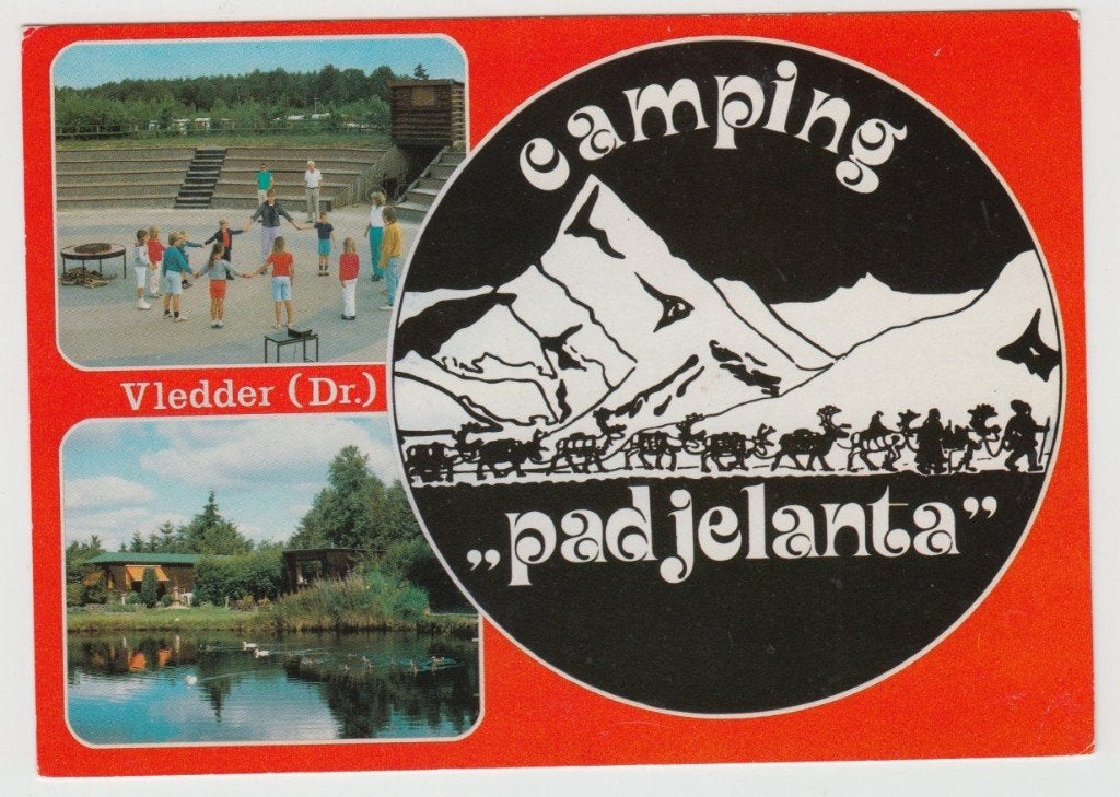 Vledder Camping Padjelanta 3 luik Gelopen 1984, Verzenden, 1980 tot heden, Gelopen, Drenthe