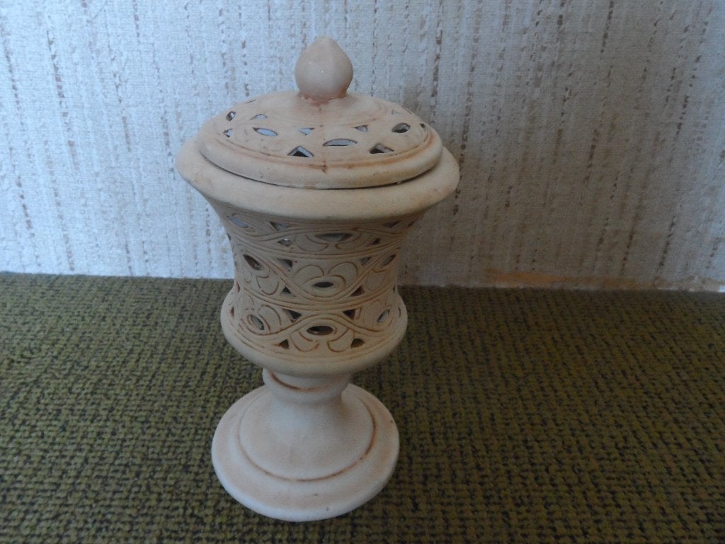 Vaas met dop (geur vaas ?), 26x14 cm, Ophalen of Verzenden