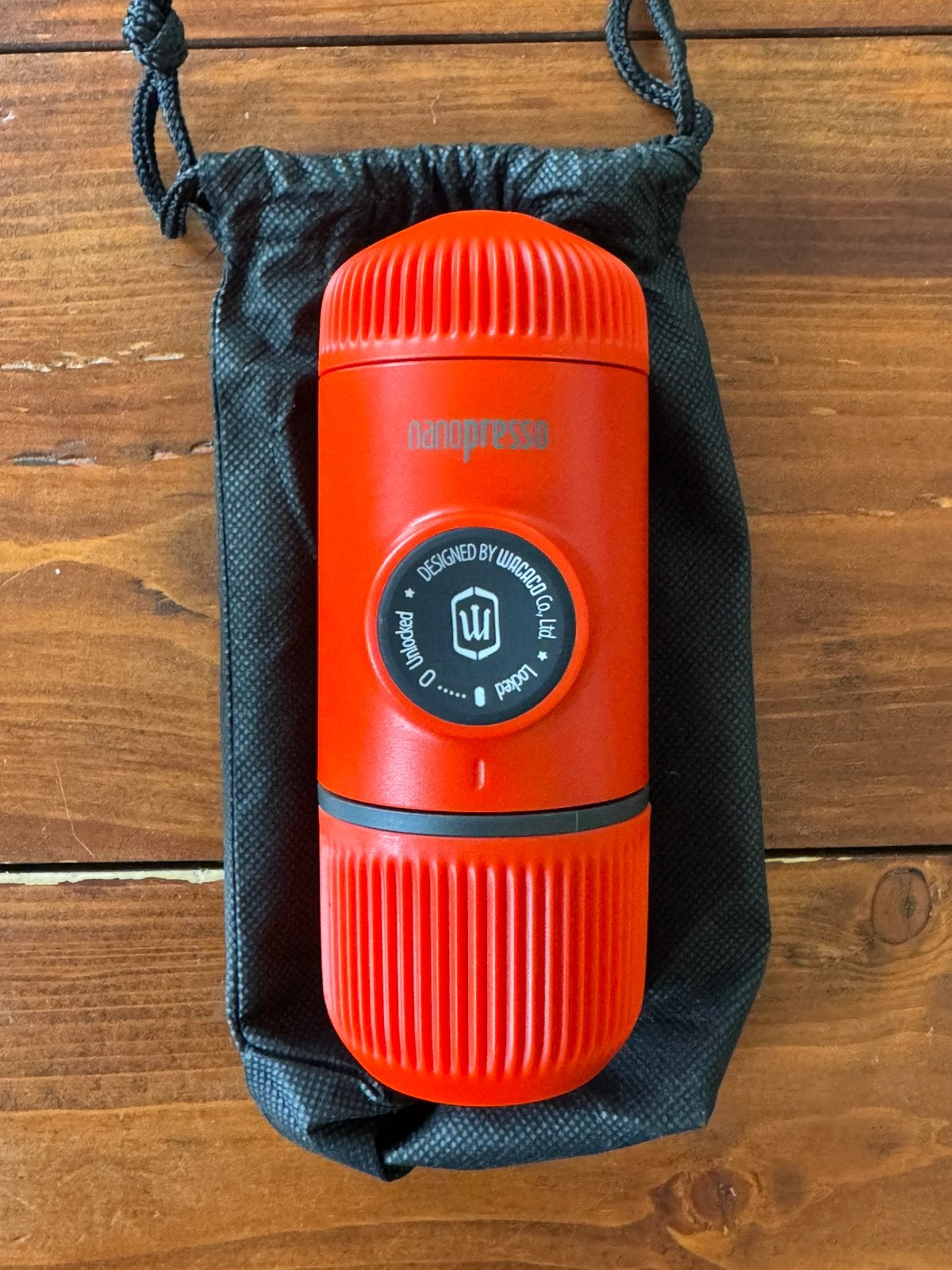 Wacaco nanopresso (rood), Gemalen koffie, Koffiemachine, Ophalen of Verzenden, Zo goed als nieuw