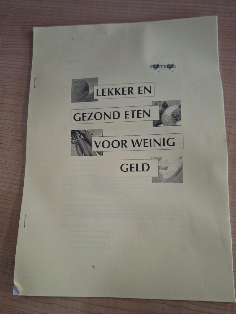 boek lekker en gezond eten voor weinig geld, Ophalen of Verzenden, Zo goed als nieuw, Overige gebieden