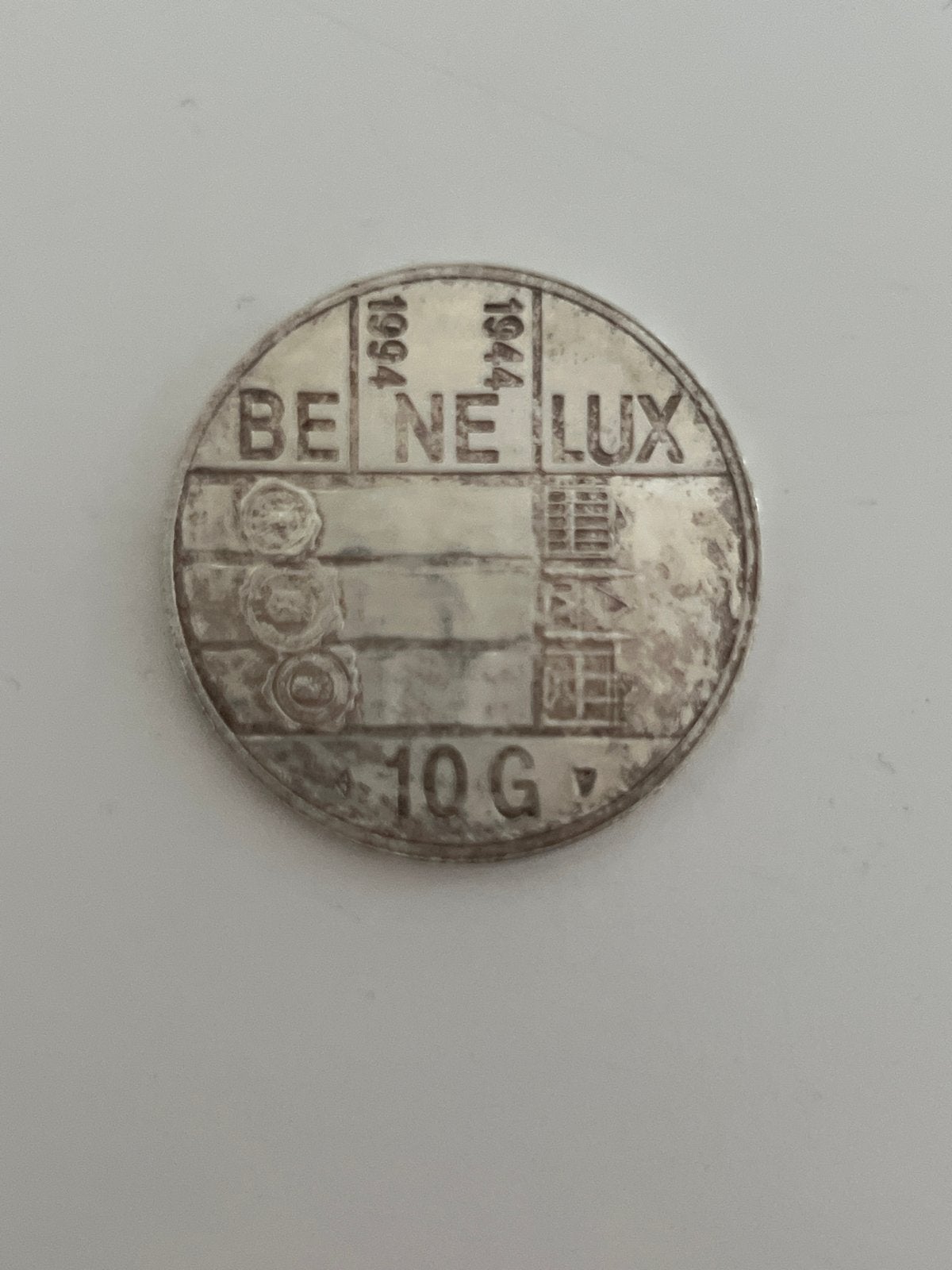 Zilveren Benelux munt 1944-1994 Koningin Beatrix, Ophalen, Koningin Beatrix, Zilver, Overige waardes