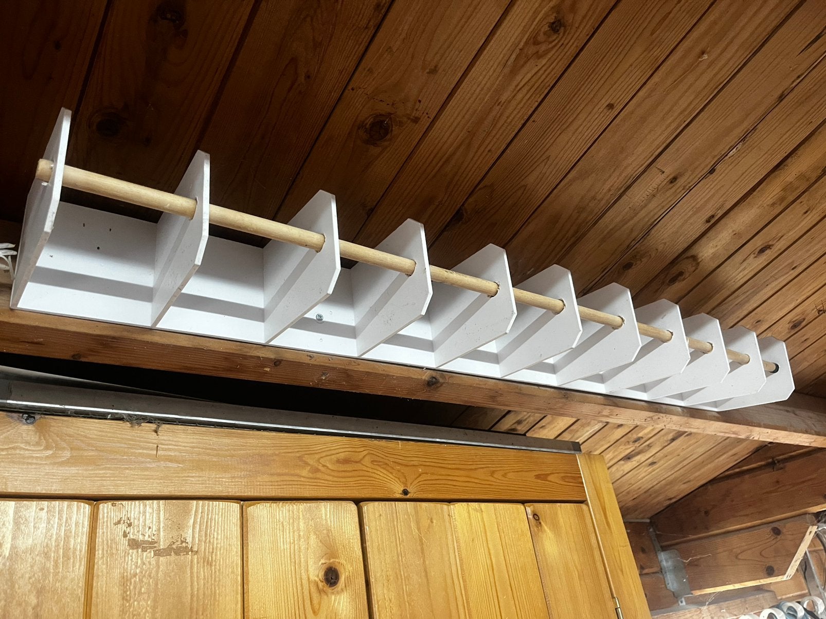 Lamellen zitstok 10-vakken, Dieren en Toebehoren, Ophalen, Zo goed als nieuw, Kooi-accessoires