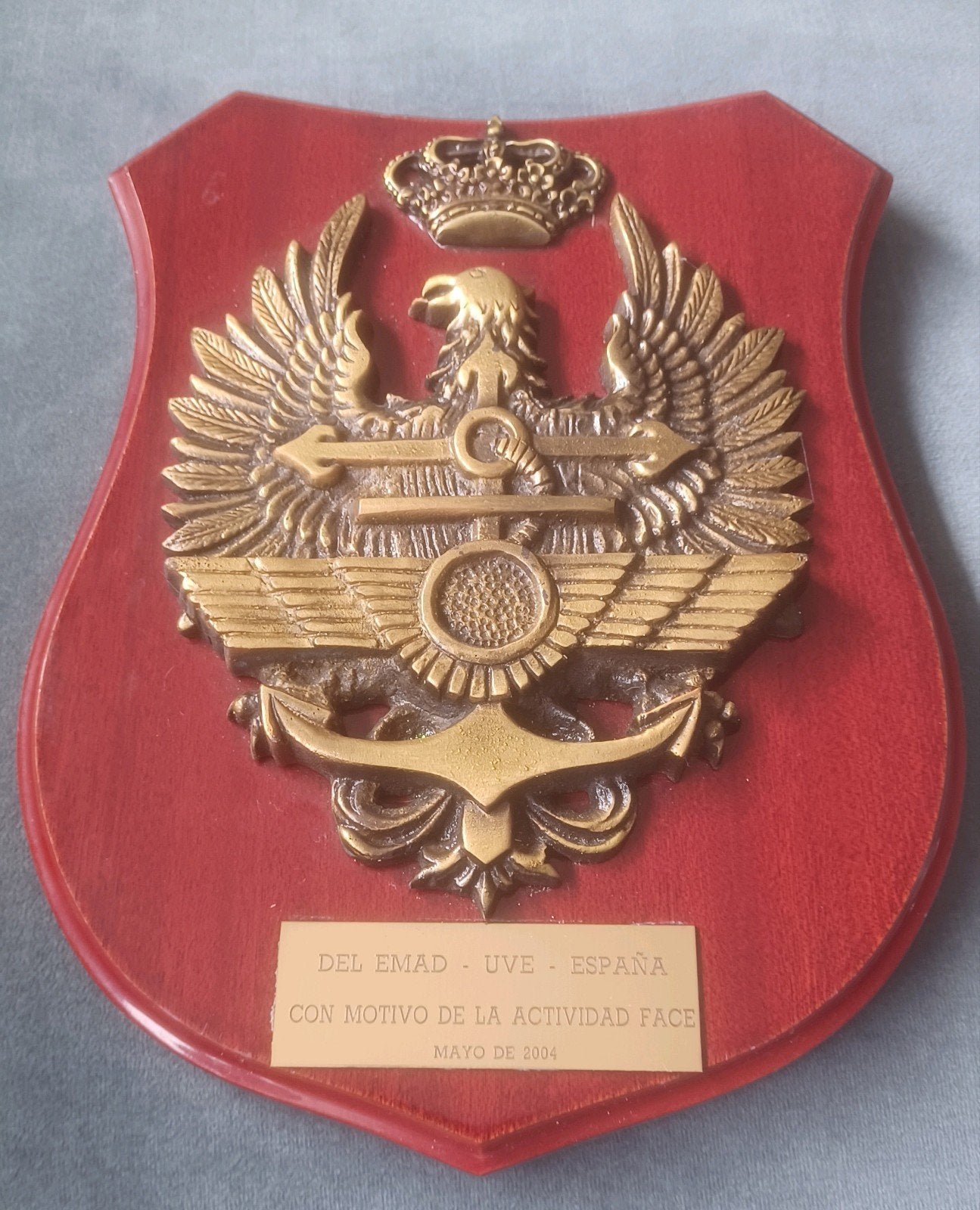Militair embleem schild Spaanse marine Mei 2004, Verzamelen, Ophalen of Verzenden, Landmacht, Overige gebieden, Embleem of Badge