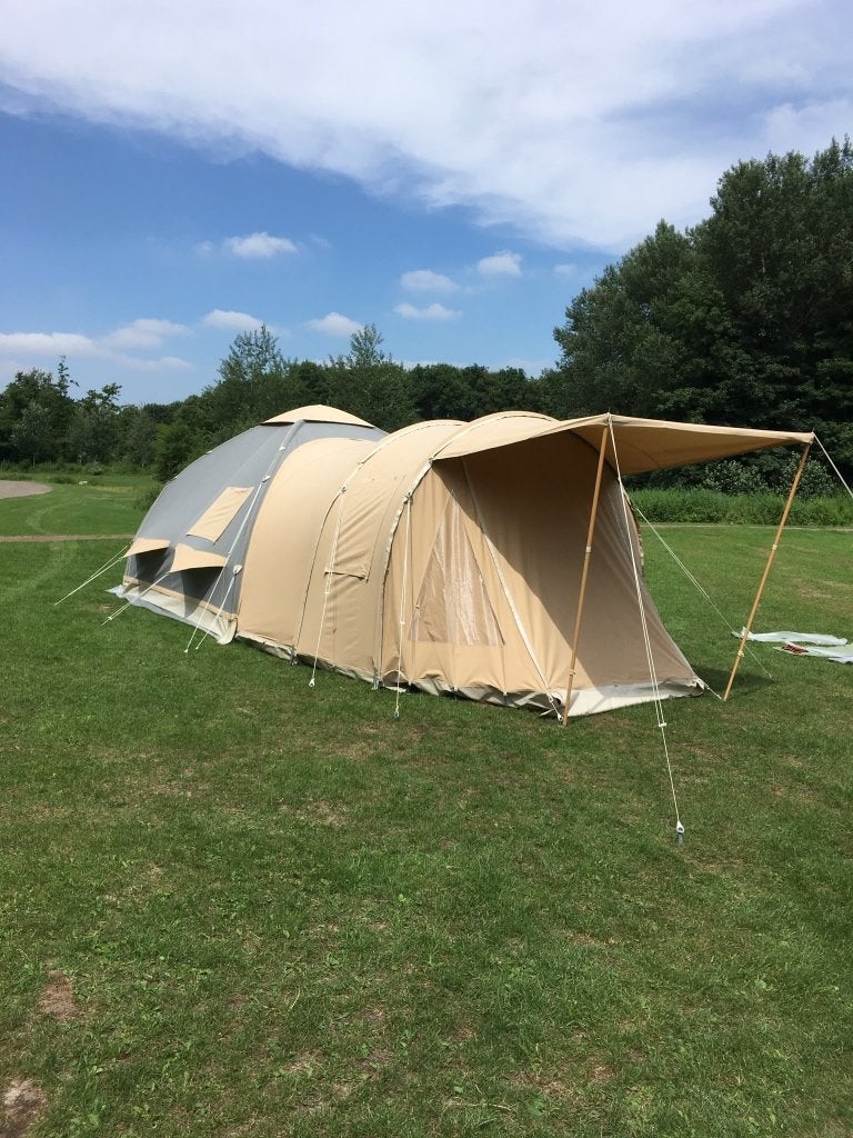 Karsten Tent 350x350, incl.luifels, bagagewagen & meer..., Caravans en Kamperen, Tenten, Ophalen, Gebruikt, Tot en met 4