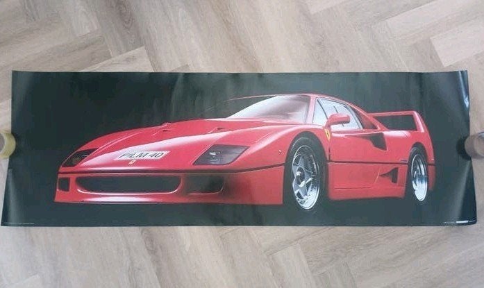 Originele Ferrari F40 Poster - René Staud Studio's (1992), Ophalen of Verzenden