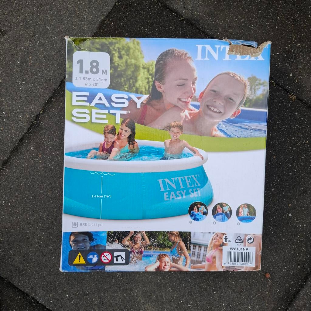 Intex zwembad met veel accessoires, Ophalen, Minder dan 80 cm, Minder dan 200 cm, Opzetzwembad