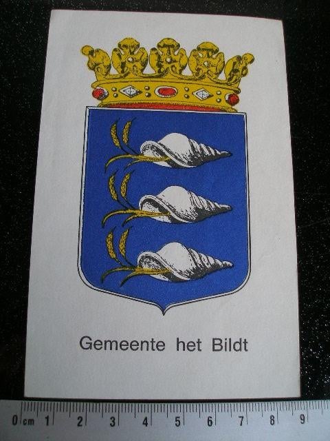 sticker plaats gemeente logo wapen embleem het bildt, Verzenden, Zo goed als nieuw, Overige typen