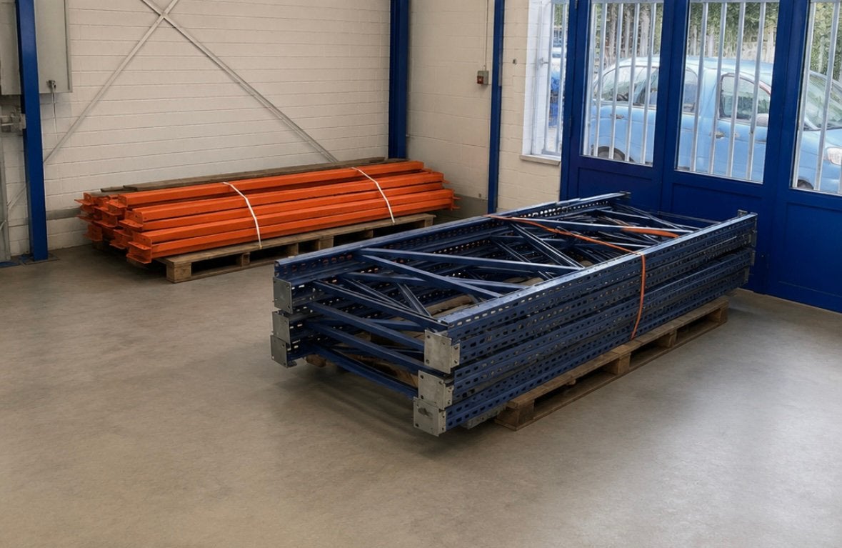 Partij Mecalux magazijnstellingen en palletstellingen, Ophalen of Verzenden