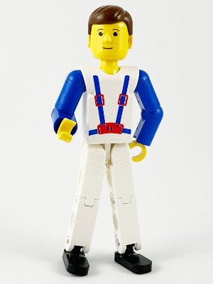 LEGO Technic tech006 Technic Figure White Legs, White Top, Gebruikt, Lego, Ophalen of Verzenden, Minifiguur