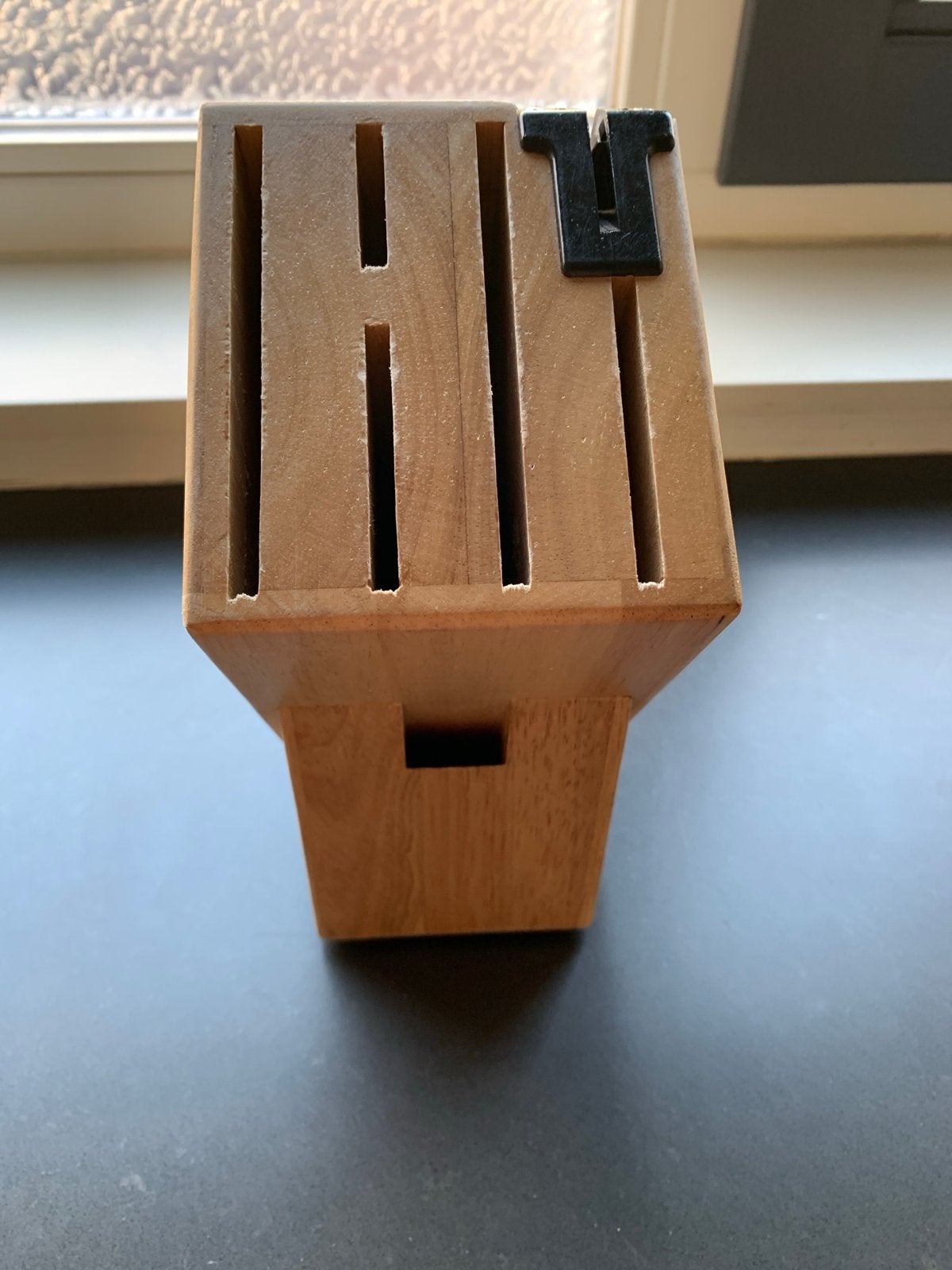 Houten messenblok voor diverse messen, Hout, Ophalen of Verzenden, Overige typen, Gebruikt