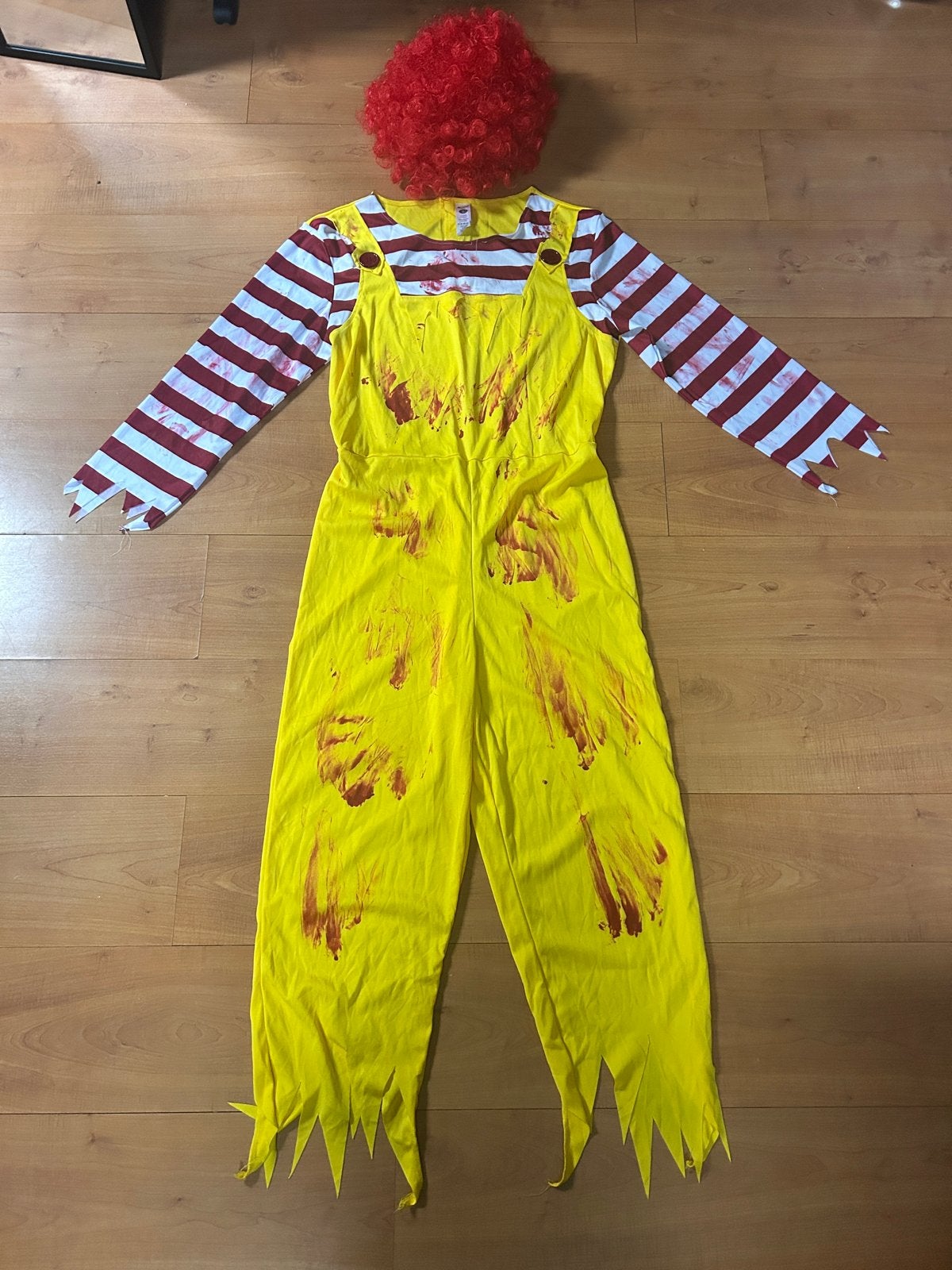 Halloween kostuum | ronald mcdonald | met pruik, Ophalen of Verzenden, Zo goed als nieuw