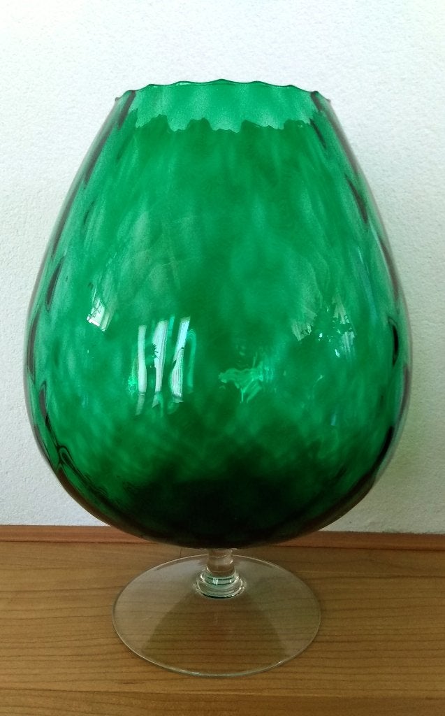 Vaas, Op voet, Ophalen of Verzenden, 38 cm, Groen