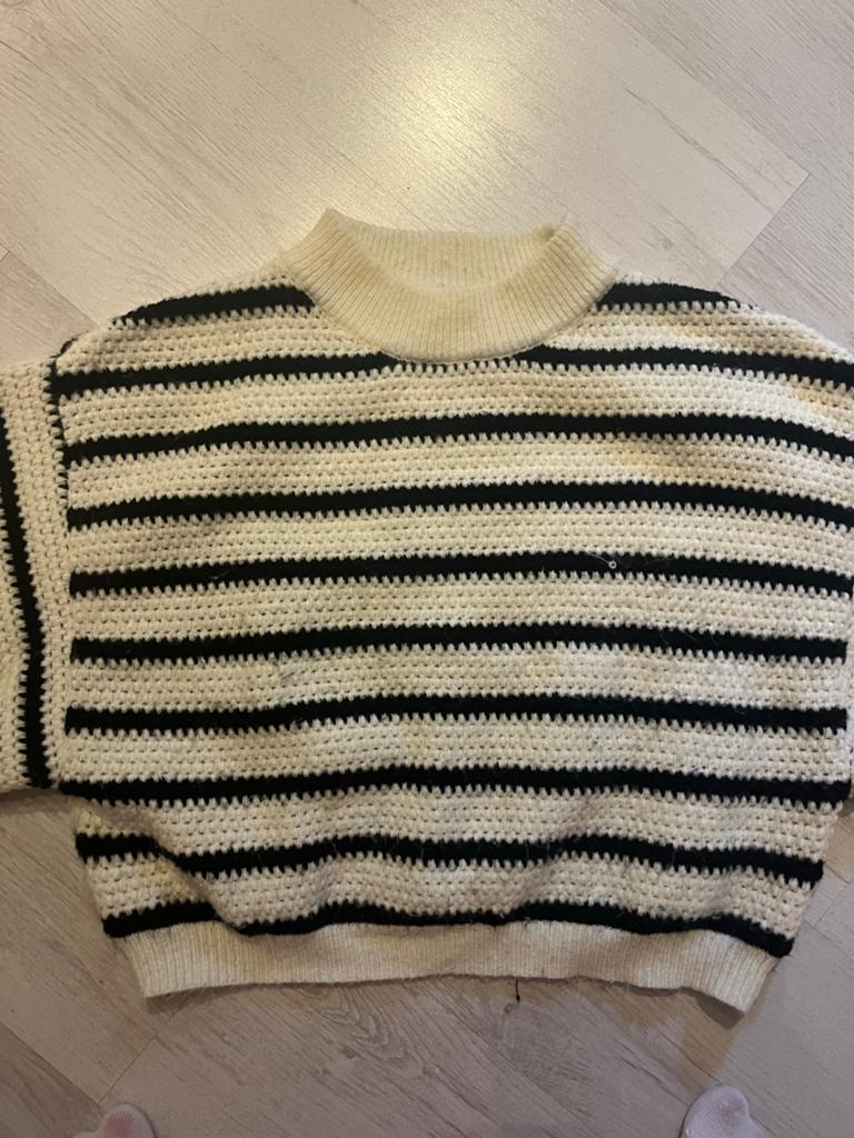 Loavies Trui wit zwart gestreept - Maat XS (past M), Kleding | Dames, Ophalen of Verzenden, Gedragen, Maat 34 (XS) of kleiner