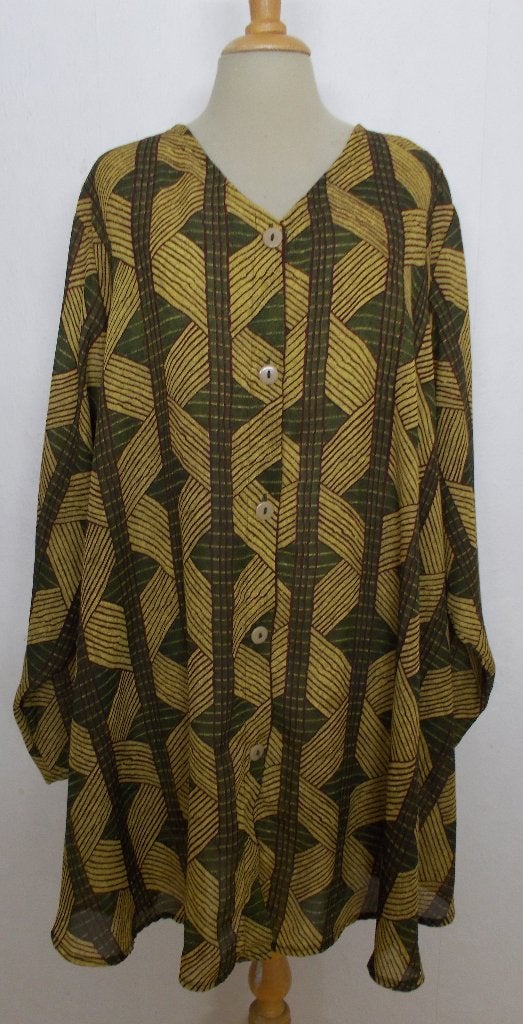 Mooie tuniek/blouse van Normal Crazy! XXL, Ophalen of Verzenden, Zo goed als nieuw, Maat 46/48 (XL) of groter, Bruin