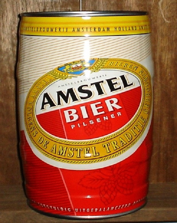 bier Amstel blik 5 liter leeg, Ophalen of Verzenden, Gebruikt, Overige typen, Amstel