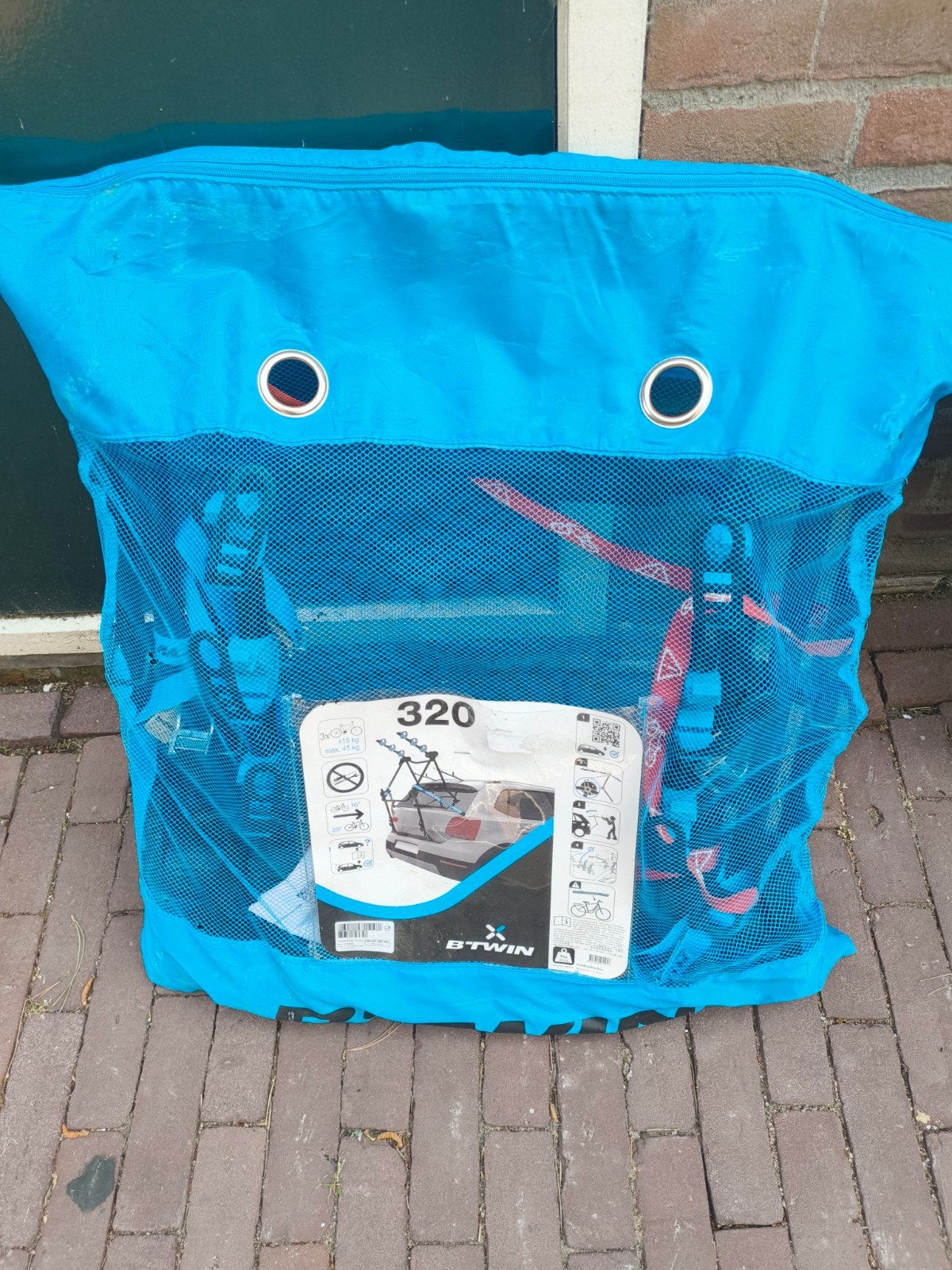 B'Twin 320 Achterklep Fietsendrager voor 3 Fietsen, Ophalen, 3 fietsen of meer, Gebruikt, Achterklepdrager
