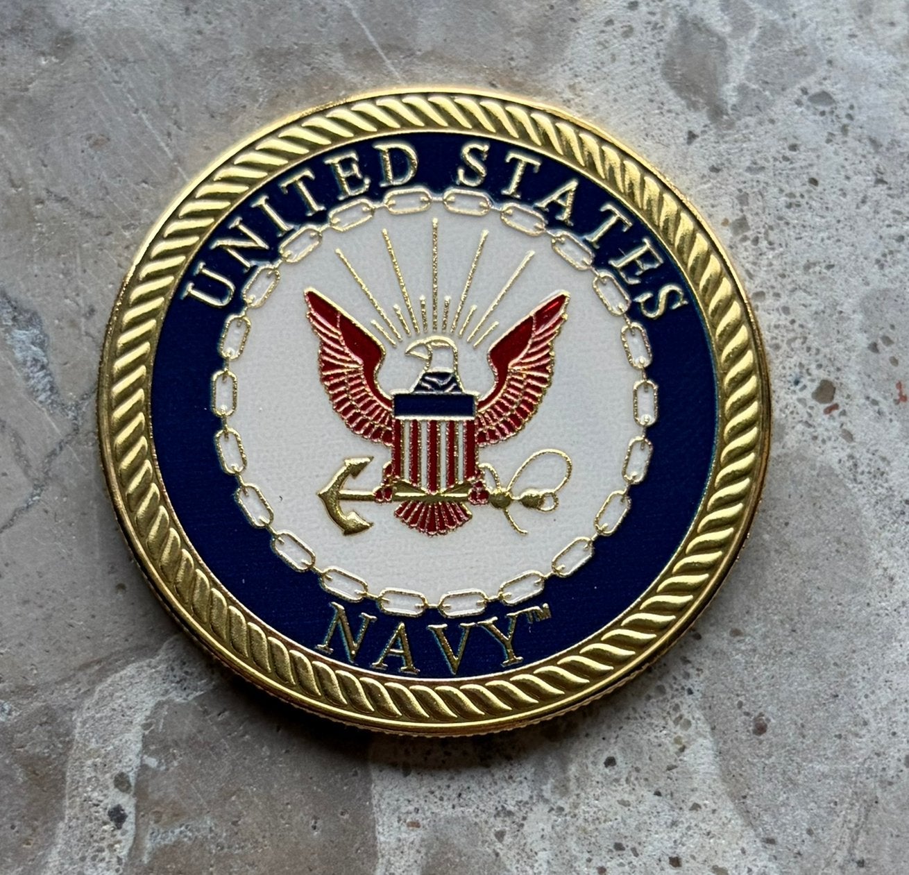 US Navy coin, Ophalen of Verzenden, Marine, Amerika, Embleem of Badge