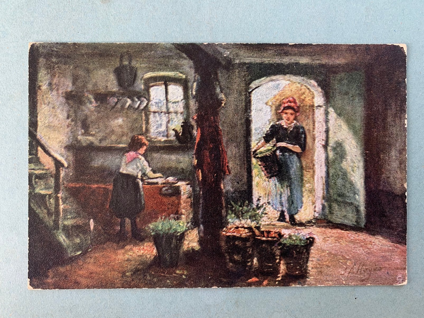 Preparing for the market, Ophalen of Verzenden, Voor 1920, Ongelopen, Overige thema's