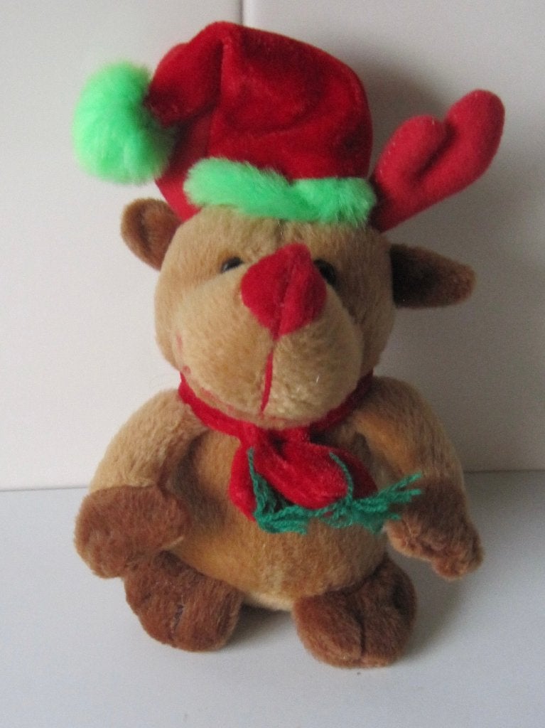 pluche kerst rendier - knuffel dat jingle bells speelt, Ophalen of Verzenden, Zo goed als nieuw