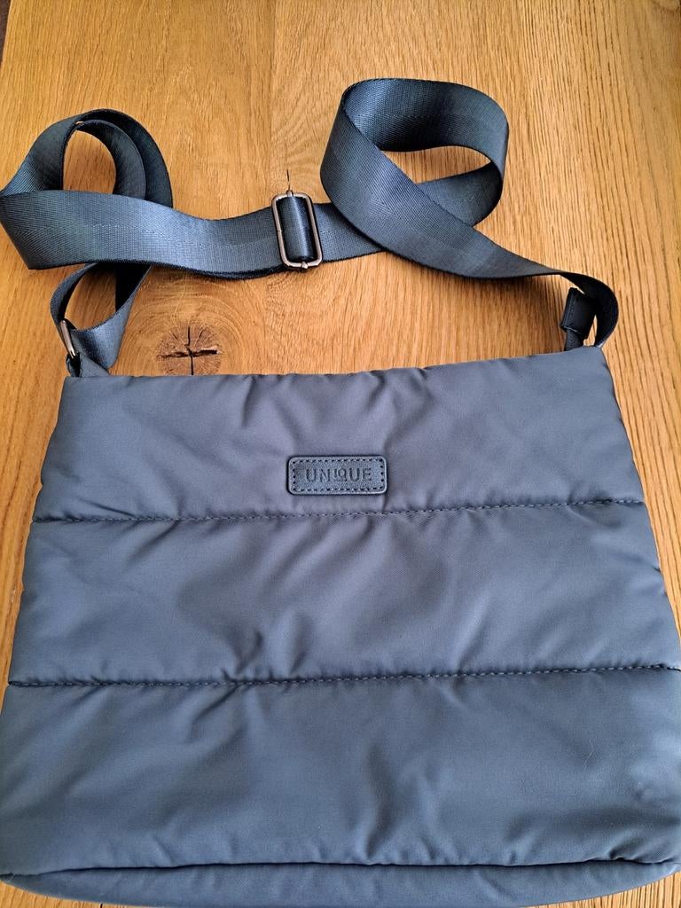 Petrol Blauwe Stoffen Handtas met Rits, Ophalen, Gebruikt, Blauw, Handtas