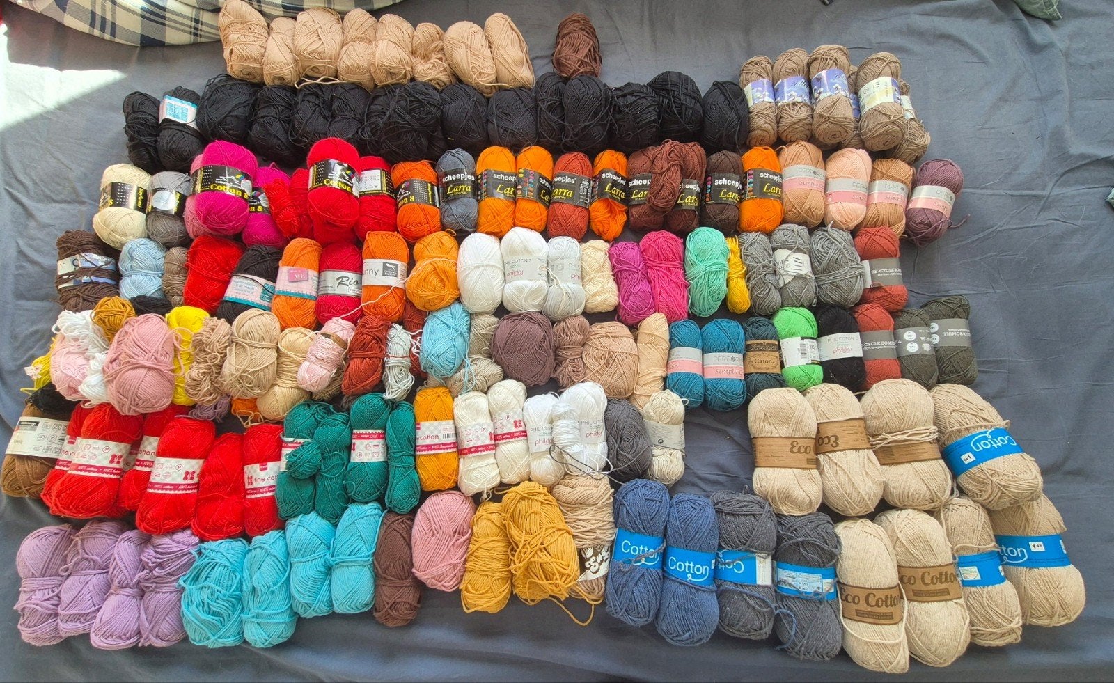 Grote partij katoen haakkatoen haken breien crochet, Ophalen of Verzenden, Breien of Haken, Wol of Garen