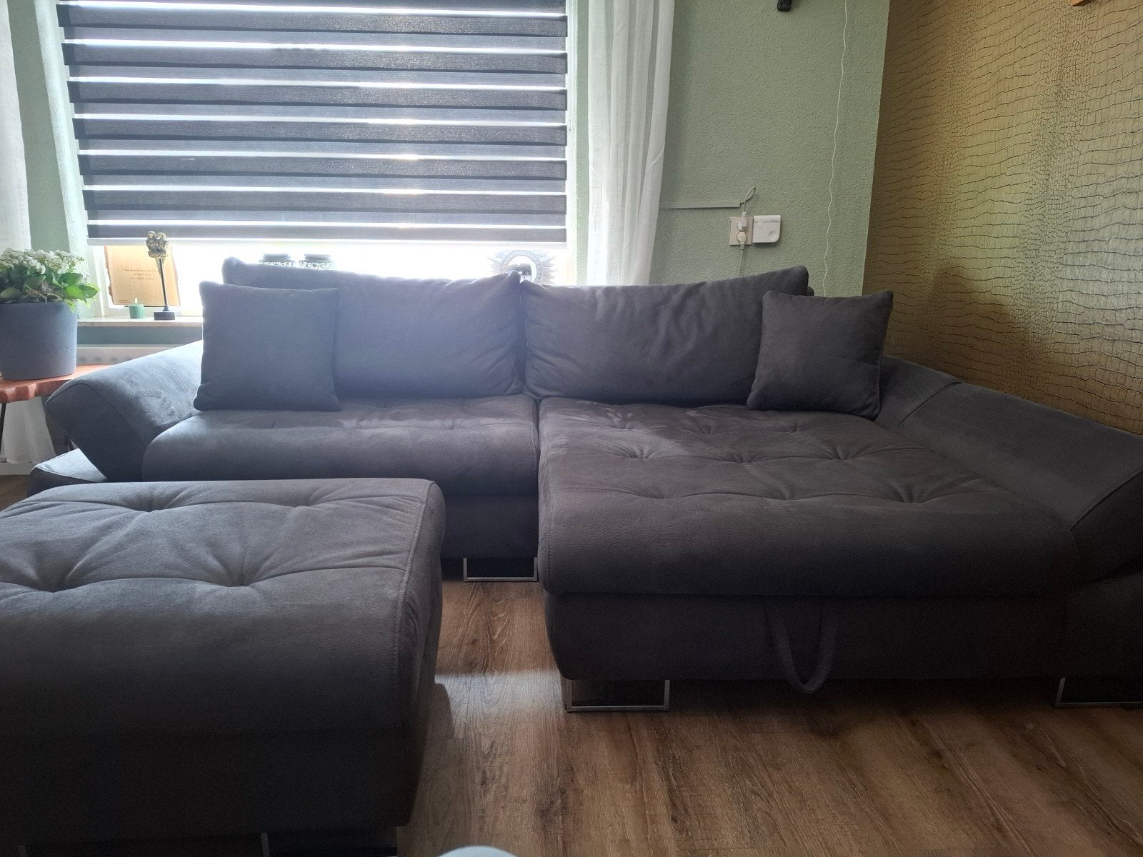 Zo goed als nieuwe hoek/slaapbank rechts, Ophalen, Zo goed als nieuw, Vierpersoons of meer, Stof