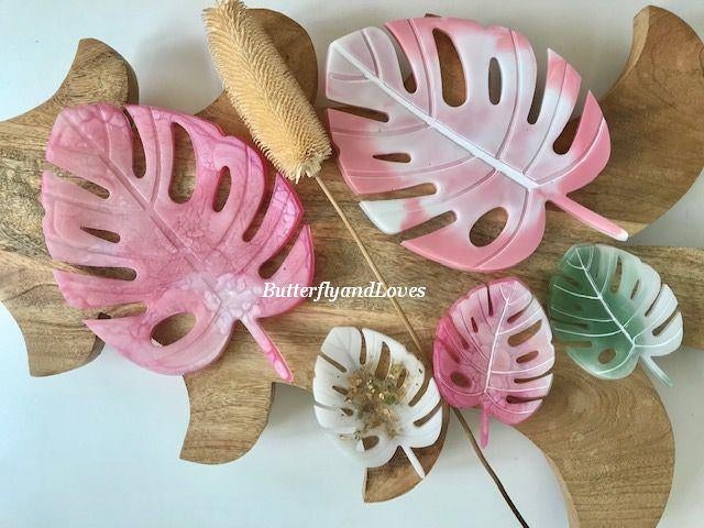 Uniek prachtige Monstera blad schaal onderzetter Epoxy Art, Ophalen, Nieuw, Overig