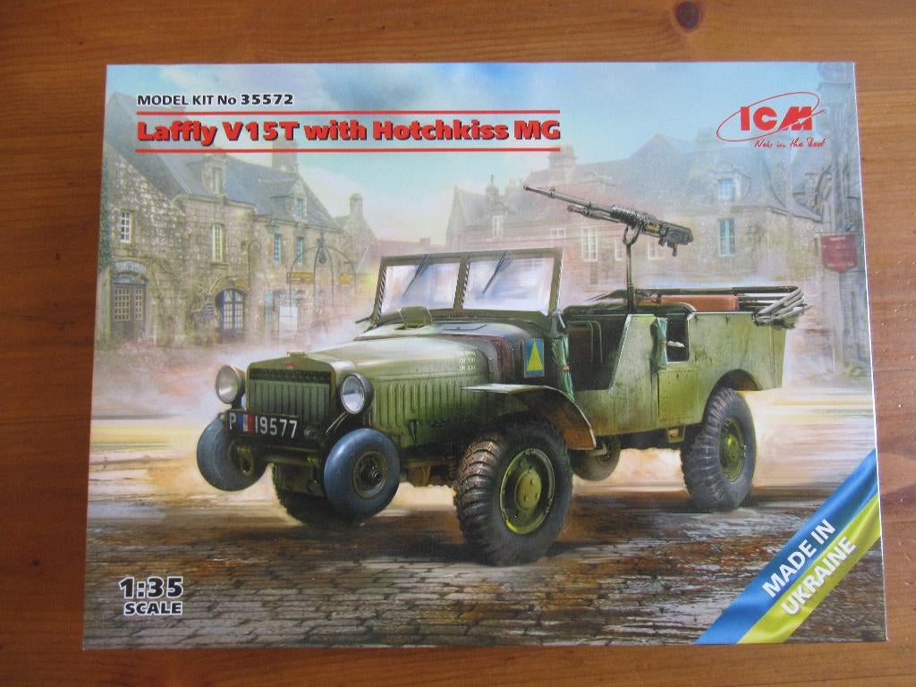 Lafflly V15T w/Hotchkiss MG (ICM 1/35), Overige merken, Auto, 1:32 tot 1:50, Nieuw