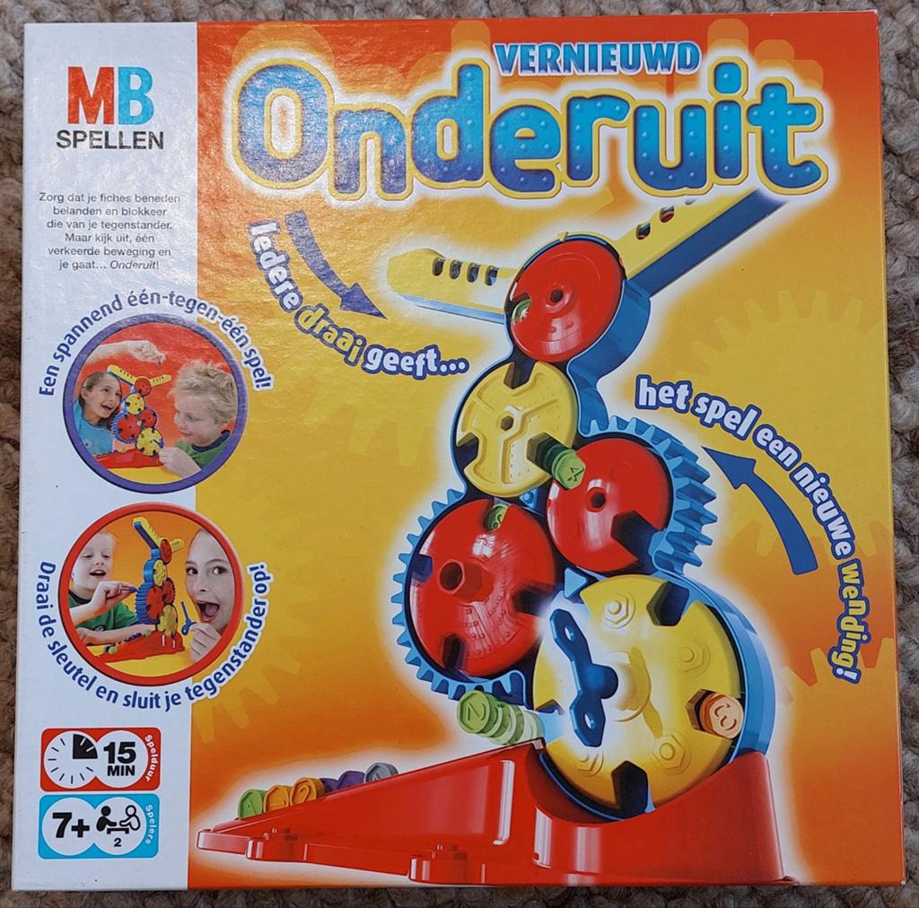 Onderuit MB Spellen - Vernieuwd Uitdagend Familiespel, Een of twee spelers, Ophalen of Verzenden, Gebruikt, MB Spellen