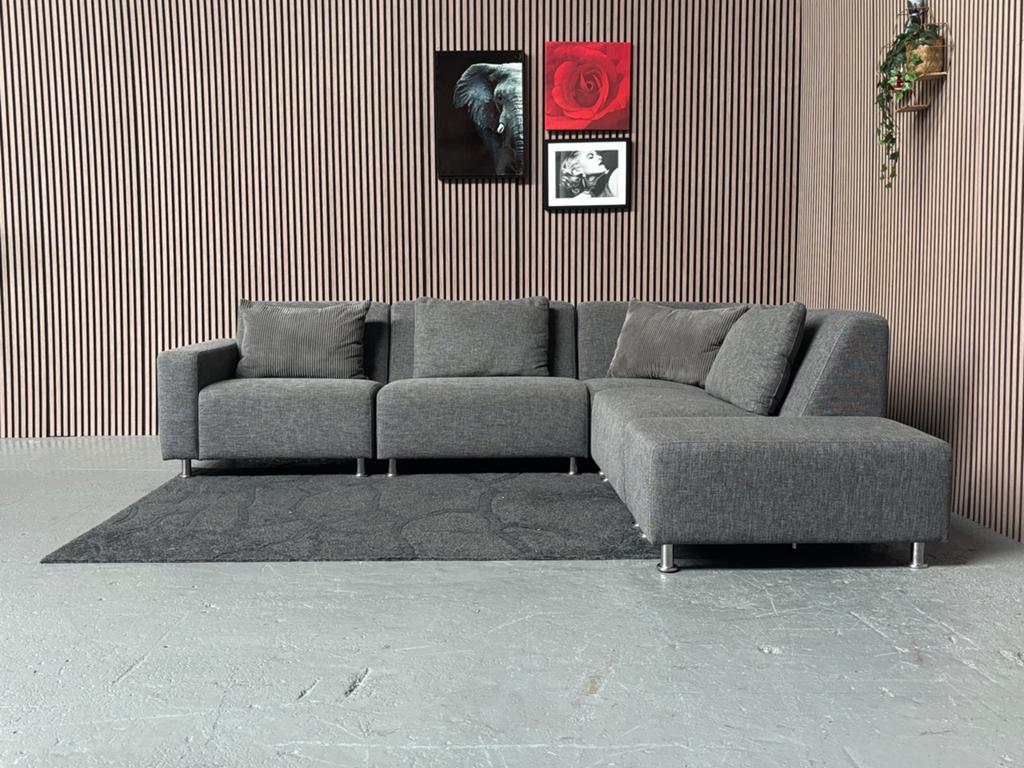 GRATIS LEVERING Goossens Elementenbank 295x245 GEREINIGD, 250 tot 300 cm, Hoekbank, Ophalen of Verzenden, Zo goed als nieuw