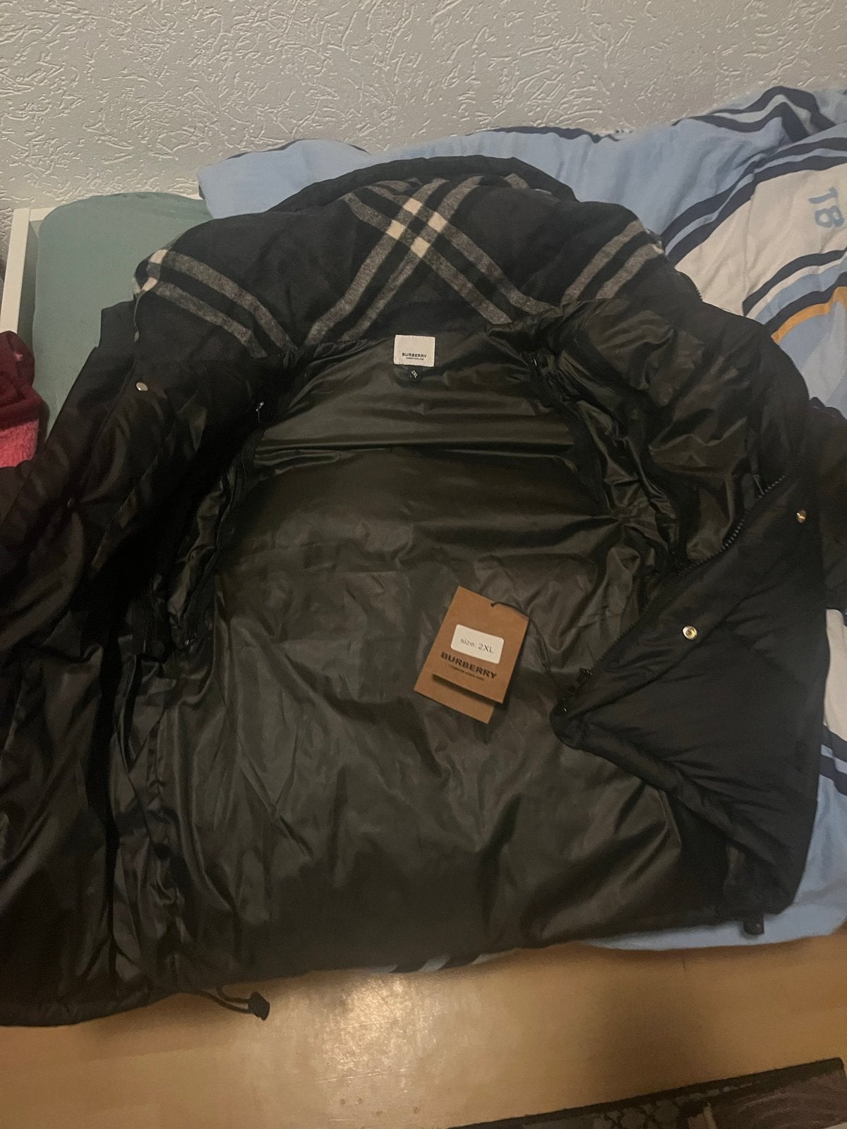 Burberry Puffer Jas Zwart - Maat 2XL, Ophalen of Verzenden, Zo goed als nieuw, Overige maten, Zwart